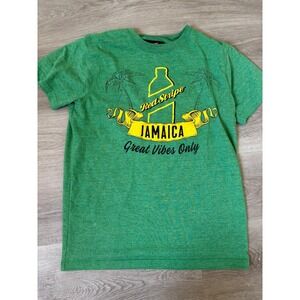 Red Stripe Jamaica Great Vibes Only Green Graphic T-Shirt Mens Large Beer Tee